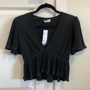 Urban Outfitters Black Ribbed Babydoll
Top